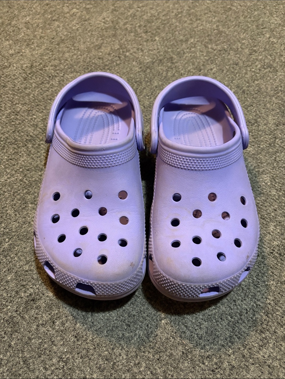 CROCS Kids Lavender Slip-On Clogs with Heel Strap